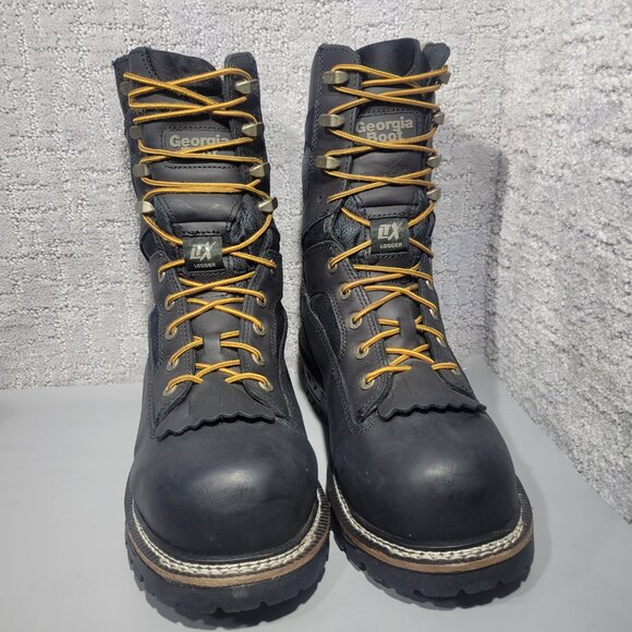 Georgia LTX Logger 9" Composite Toe Mens Size US 9M Waterproof Work Boot GB00619 - Picture 8 of 15